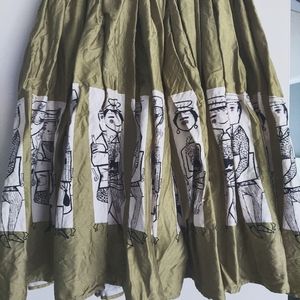 Pin Up Couture Green Mary Blair Skirt